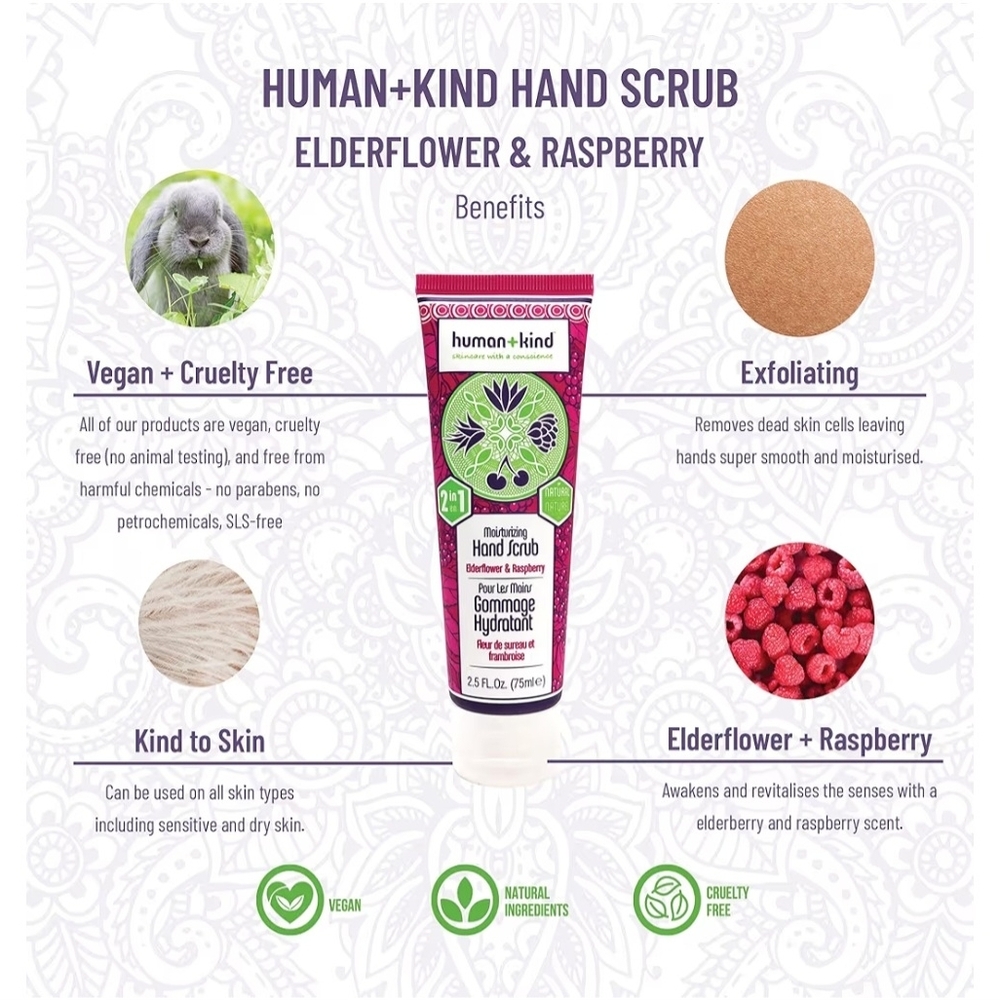 Humankind Hand Scrub with Raspberry and Elderflower - Picture 3 of 6